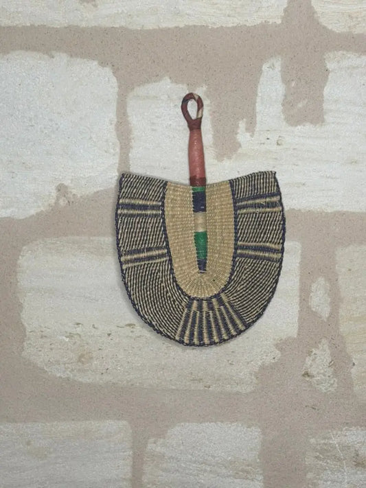 Eventail Bolga Zèbre naturel/noir - KARELYS