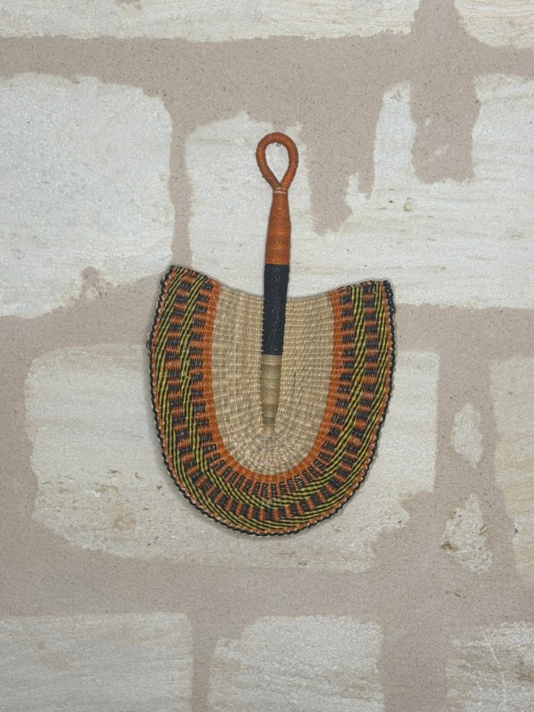 Eventail Bolga Naturel/orange - KARELYS