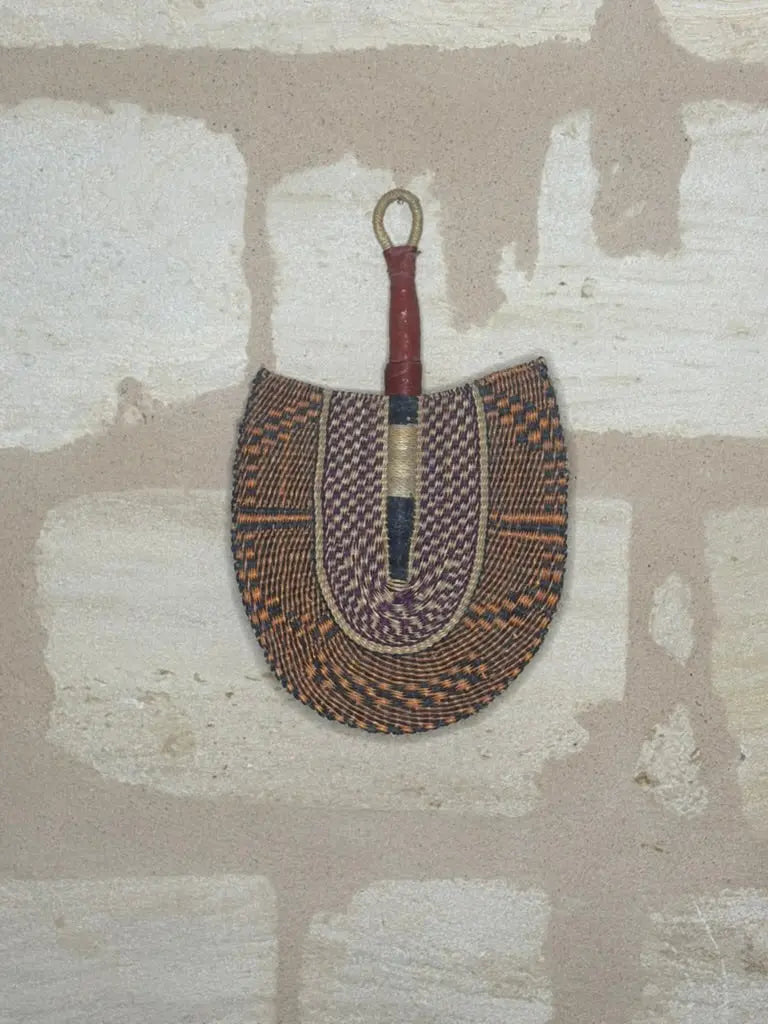 Eventail Bolga orange/violet - KARELYS