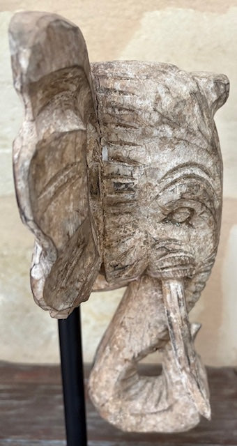 Tête d'éléphant sur socle - KARELYS