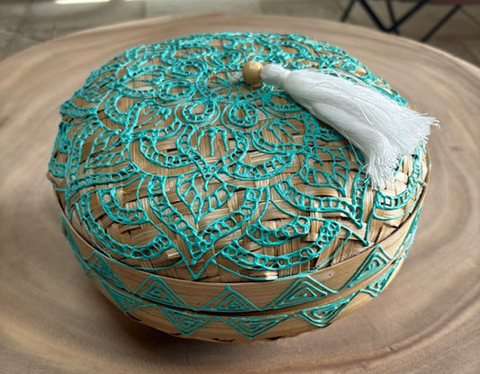 Grande boîte bambou, décor arabesque - KARELYS