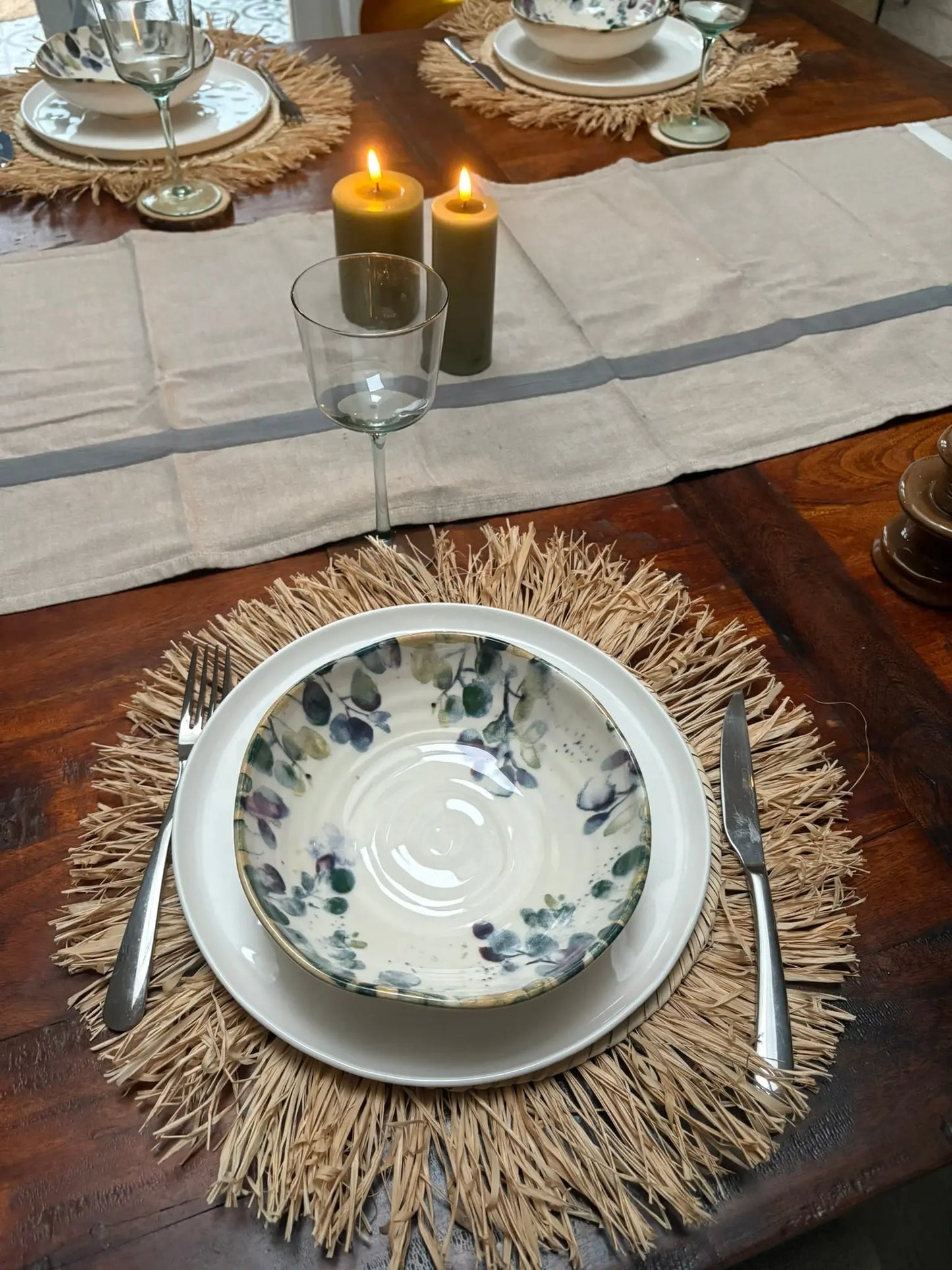 Set de table raphia franges KARELYS